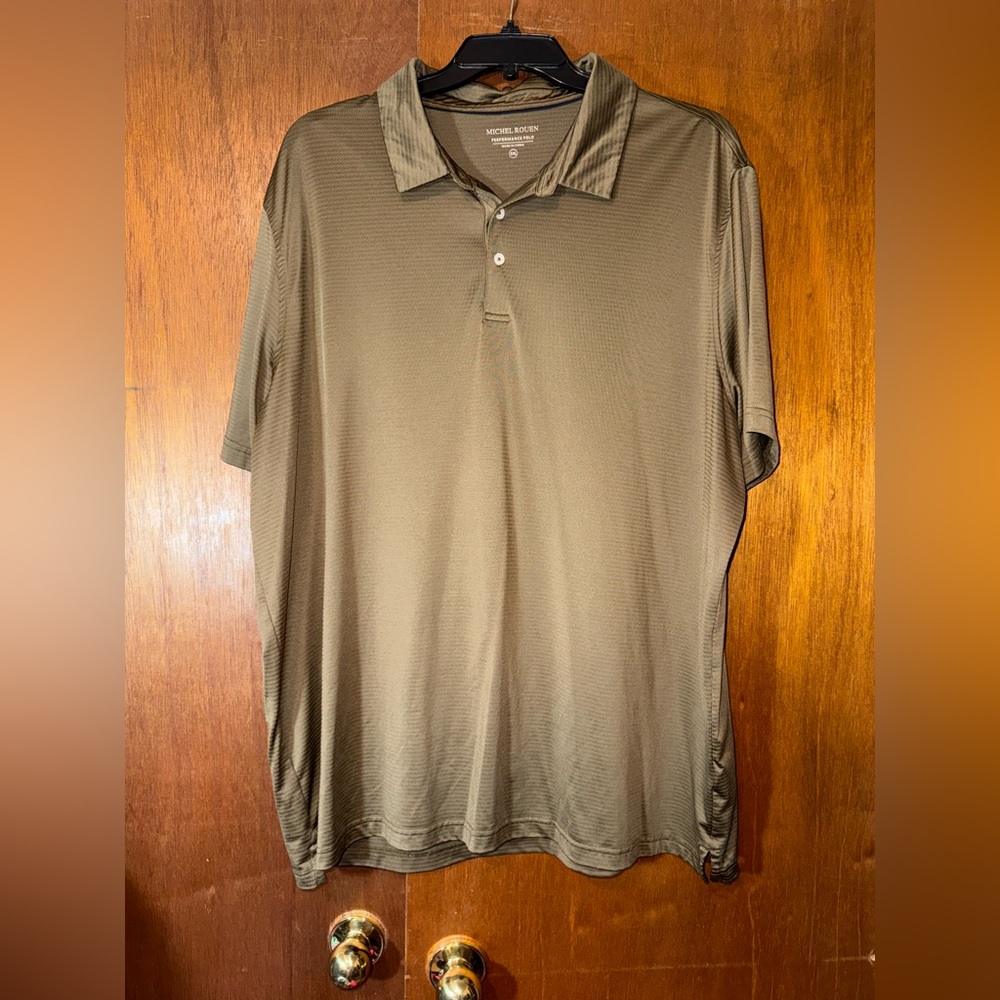 🌹 Michel Rouen Men's Olive Polo Shirt